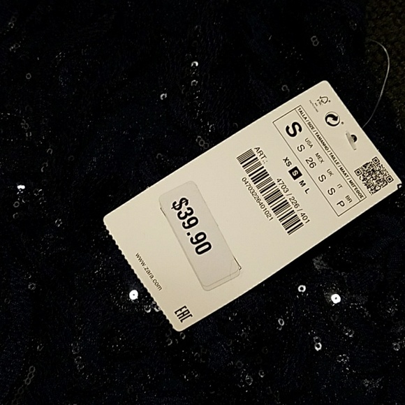 Zara cropped sequin tank NWT - Picture 3 of 4